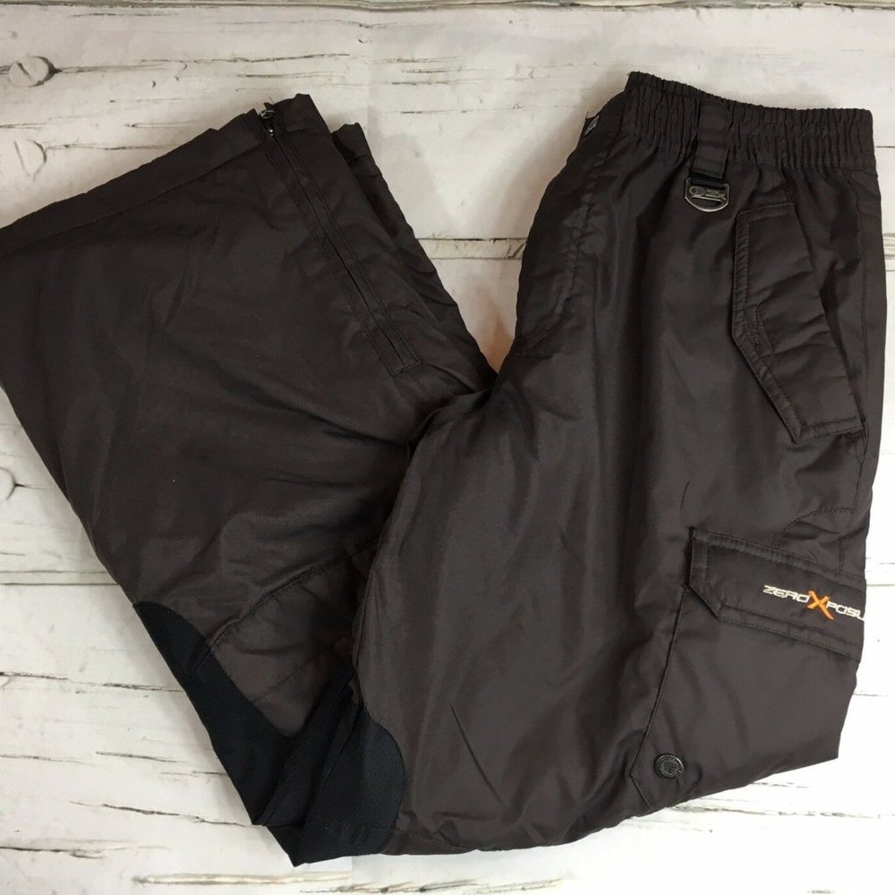 ZeroXposur Snow Ski Pants Sz L 14/16 Youth - ZeroXposur Brown EUC